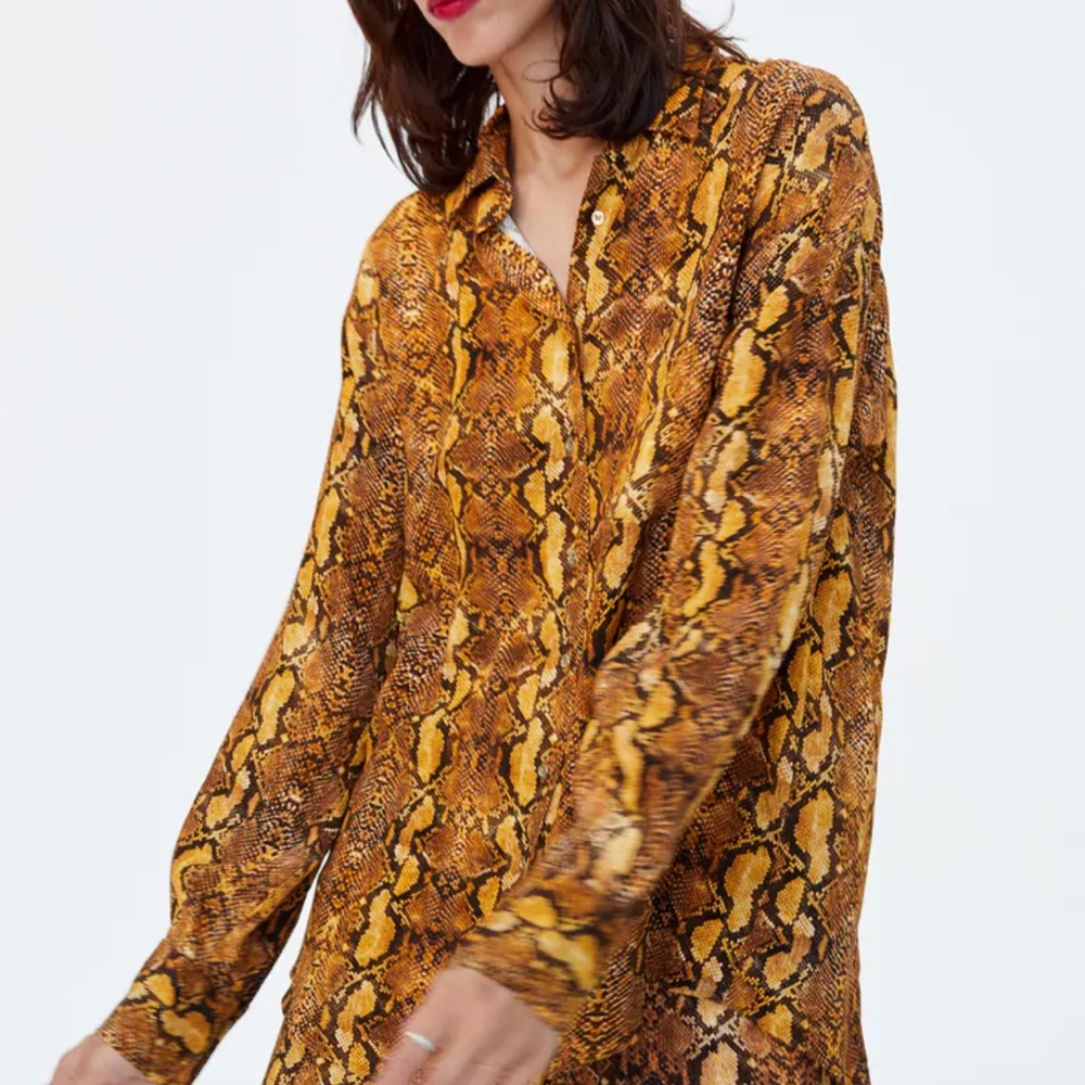 Zara snake print shirt